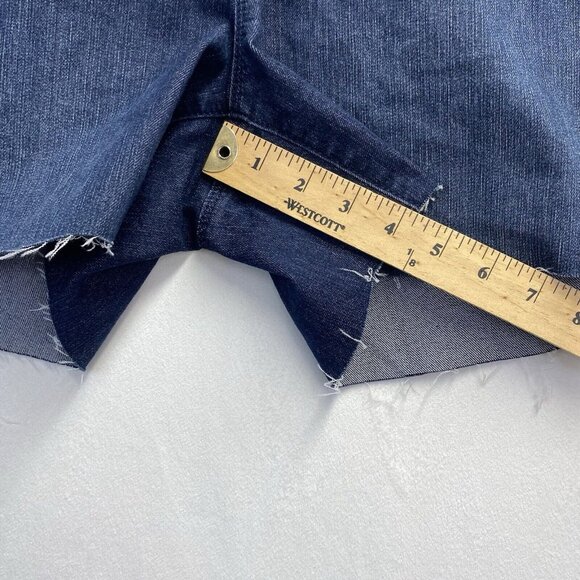 Style & Co Mid-Rise Tummy Control Stretch Short Woman Sz 16WP Blue New Boot Leg - Picture 5 of 12